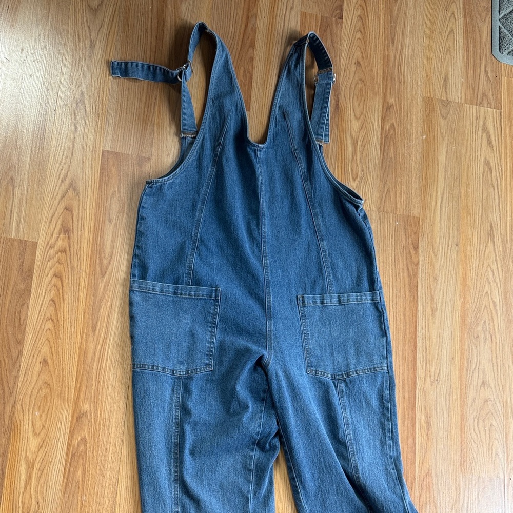 Casual Denim Jumpsuit with Pockets